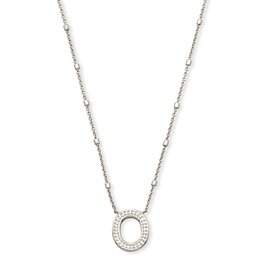 KENDRA SCOTT DESIGN Letter O Pendant Necklace in Silver