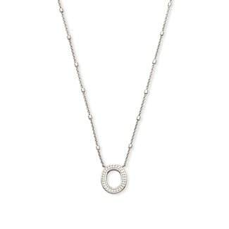 KENDRA SCOTT DESIGN Letter O Pendant Necklace in Silver