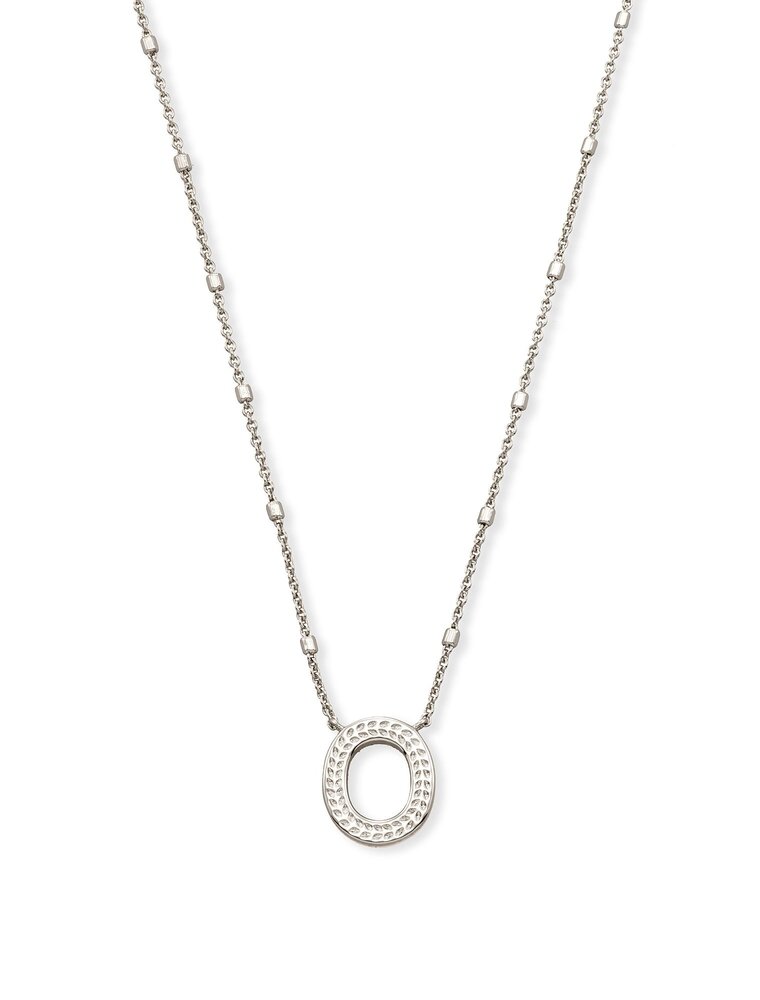 KENDRA SCOTT DESIGN Letter O Pendant Necklace in Silver