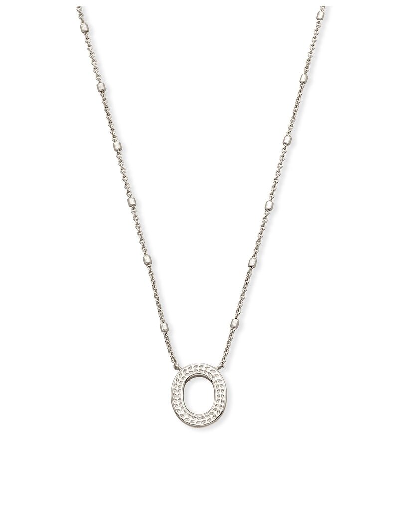 KENDRA SCOTT DESIGN Letter O Pendant Necklace in Silver