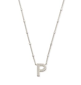 KENDRA SCOTT DESIGN Letter P Pendant Necklace in Silver