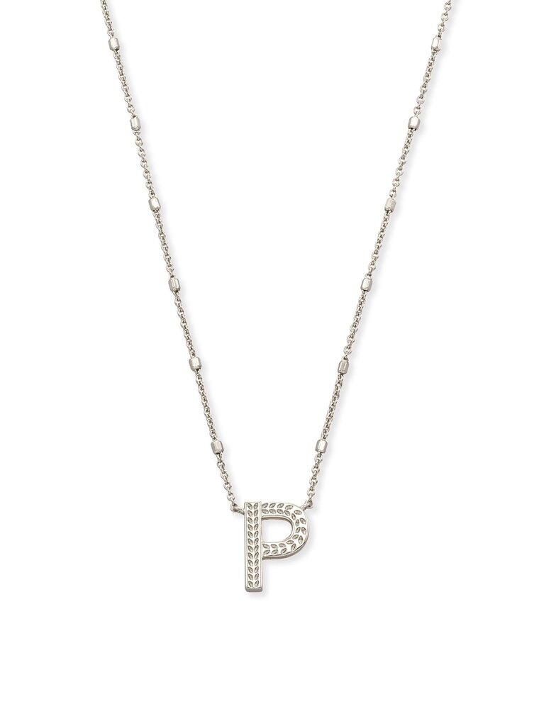 KENDRA SCOTT DESIGN Letter P Pendant Necklace in Silver
