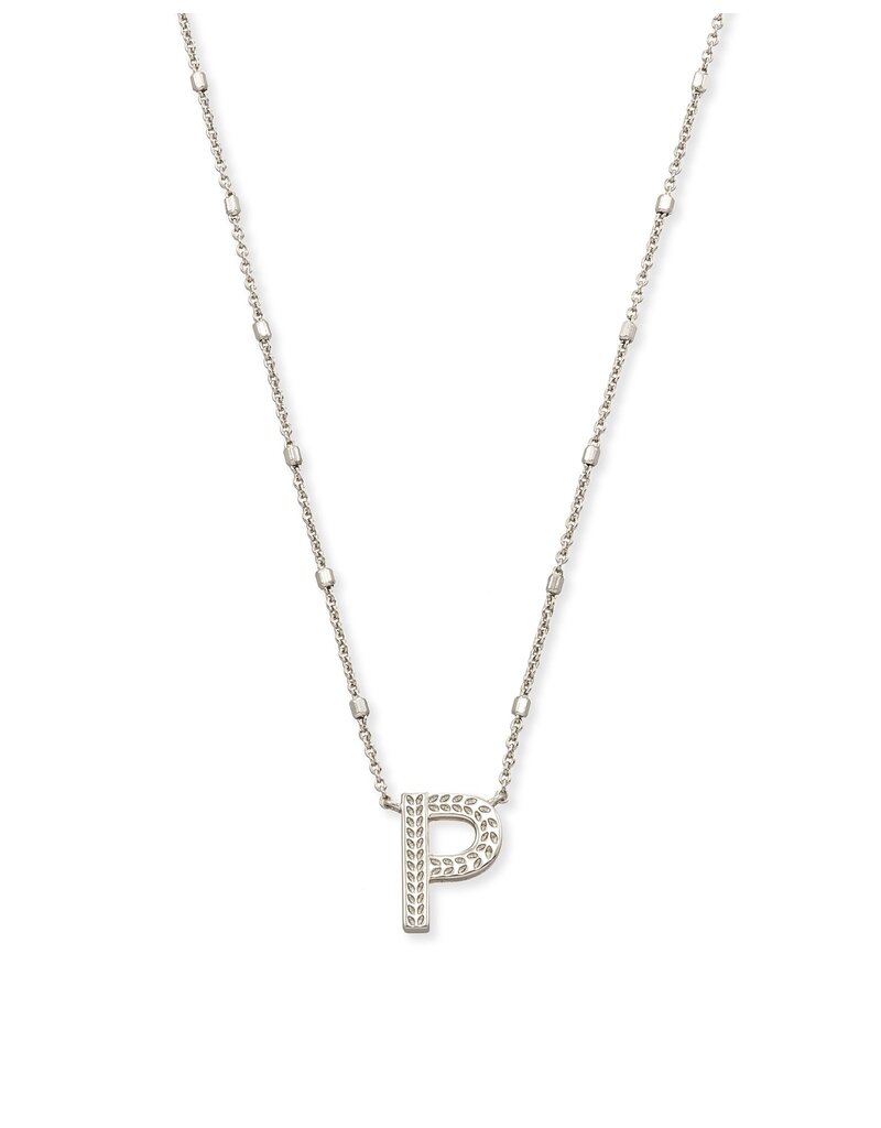 KENDRA SCOTT DESIGN Letter P Pendant Necklace in Silver
