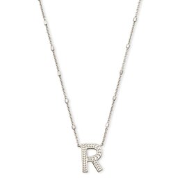 KENDRA SCOTT DESIGN Letter R Pendant Necklace in Silver