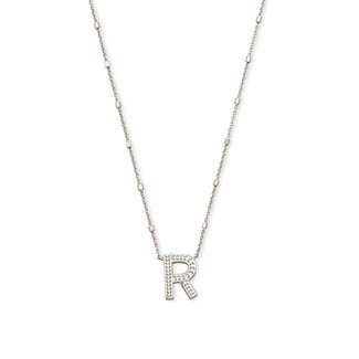 KENDRA SCOTT DESIGN Letter R Pendant Necklace in Silver