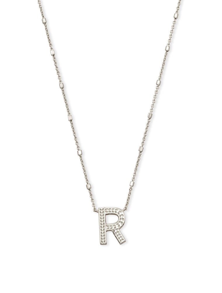 KENDRA SCOTT DESIGN Letter R Pendant Necklace in Silver