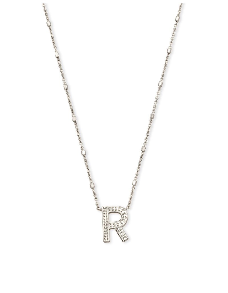 KENDRA SCOTT DESIGN Letter R Pendant Necklace in Silver