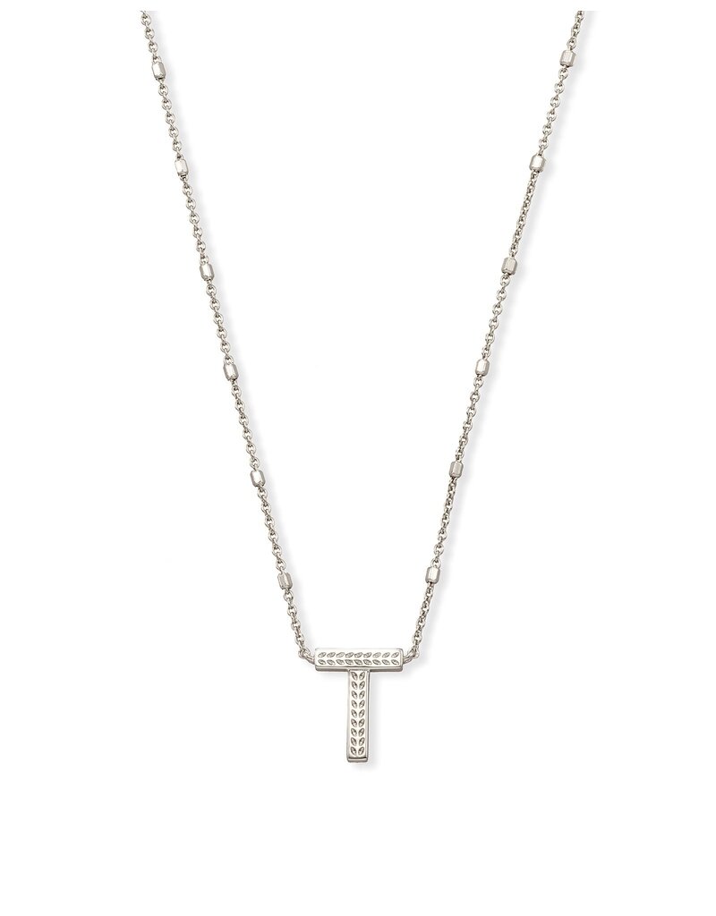 KENDRA SCOTT DESIGN Letter T Pendant Necklace in Silver