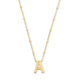 KENDRA SCOTT DESIGN Letter A Pendant Necklace in Gold
