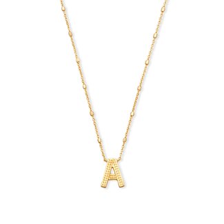 KENDRA SCOTT DESIGN Letter A Pendant Necklace in Gold