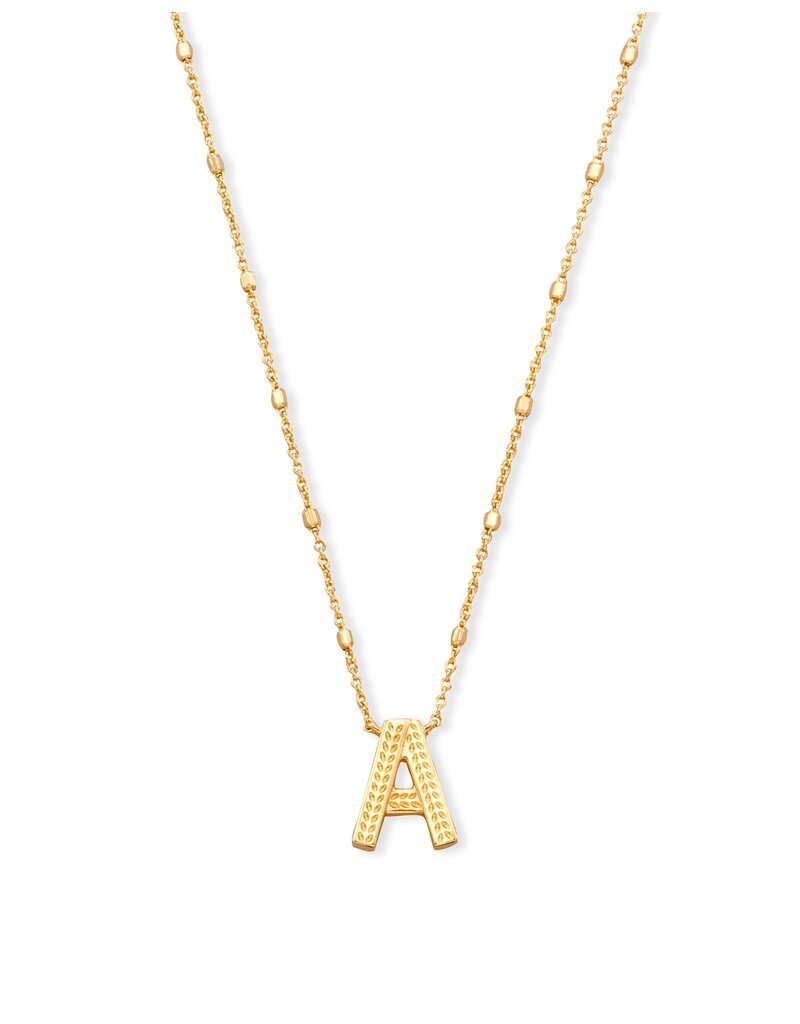 KENDRA SCOTT DESIGN Letter A Pendant Necklace in Gold