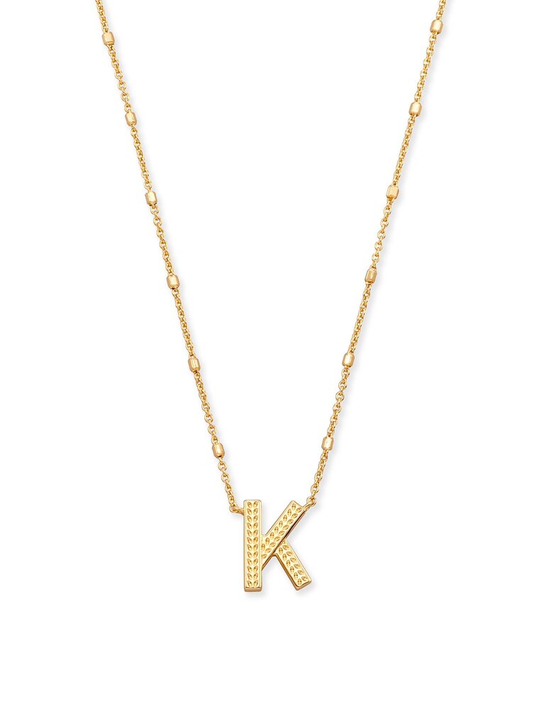 KENDRA SCOTT DESIGN Letter K Pendant Necklace in Gold