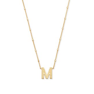 KENDRA SCOTT DESIGN Letter M Pendant Necklace in Gold