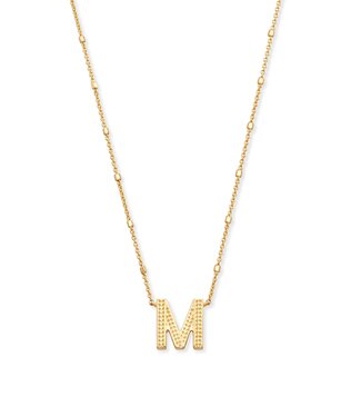 KENDRA SCOTT DESIGN Letter M Pendant Necklace in Gold