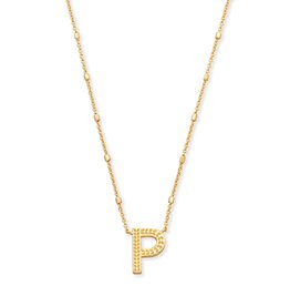 KENDRA SCOTT DESIGN Letter P Pendant Necklace in Gold