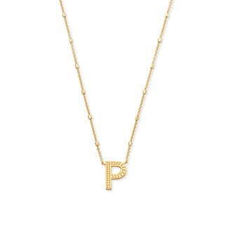 KENDRA SCOTT DESIGN Letter P Pendant Necklace in Gold