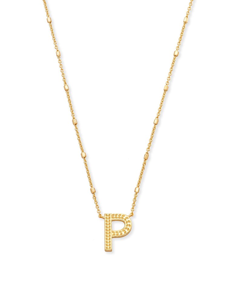 KENDRA SCOTT DESIGN Letter P Pendant Necklace in Gold