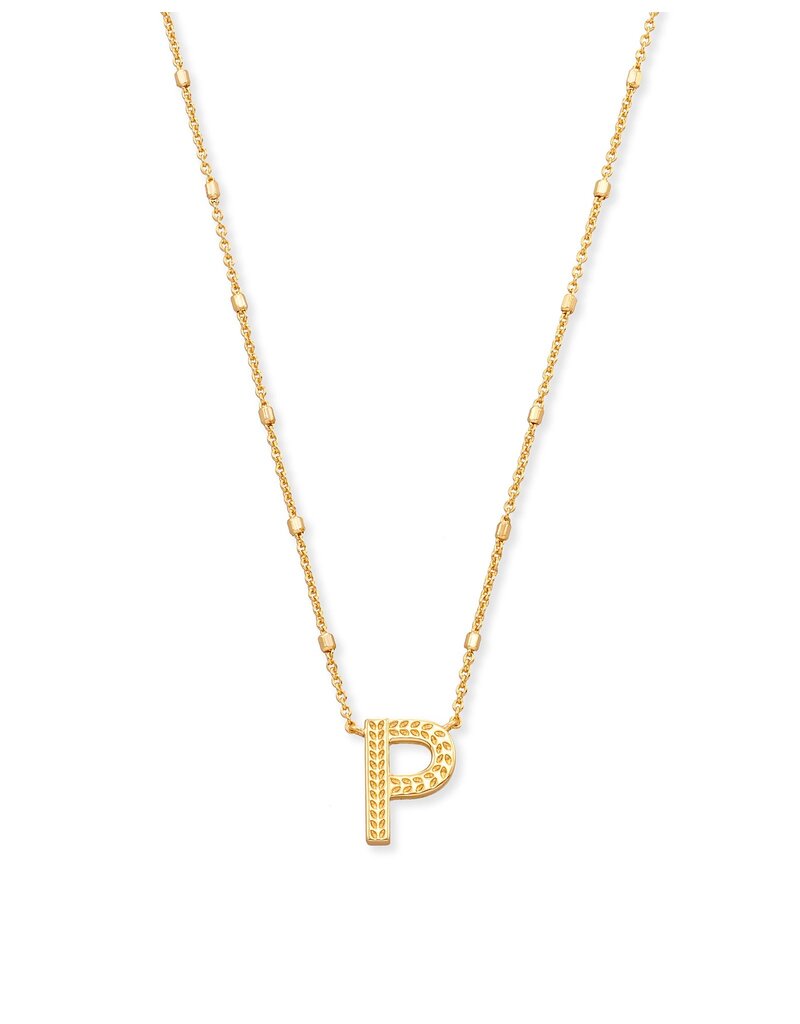 KENDRA SCOTT DESIGN Letter P Pendant Necklace in Gold