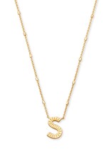 KENDRA SCOTT DESIGN Letter S Pendant Necklace in Gold