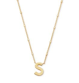 KENDRA SCOTT DESIGN Letter S Pendant Necklace in Gold