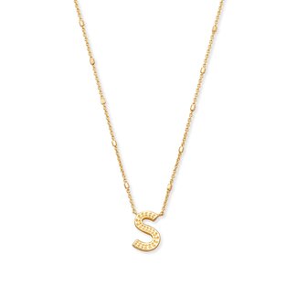 KENDRA SCOTT DESIGN Letter S Pendant Necklace in Gold