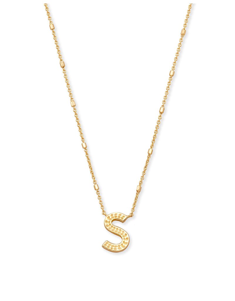 KENDRA SCOTT DESIGN Letter S Pendant Necklace in Gold