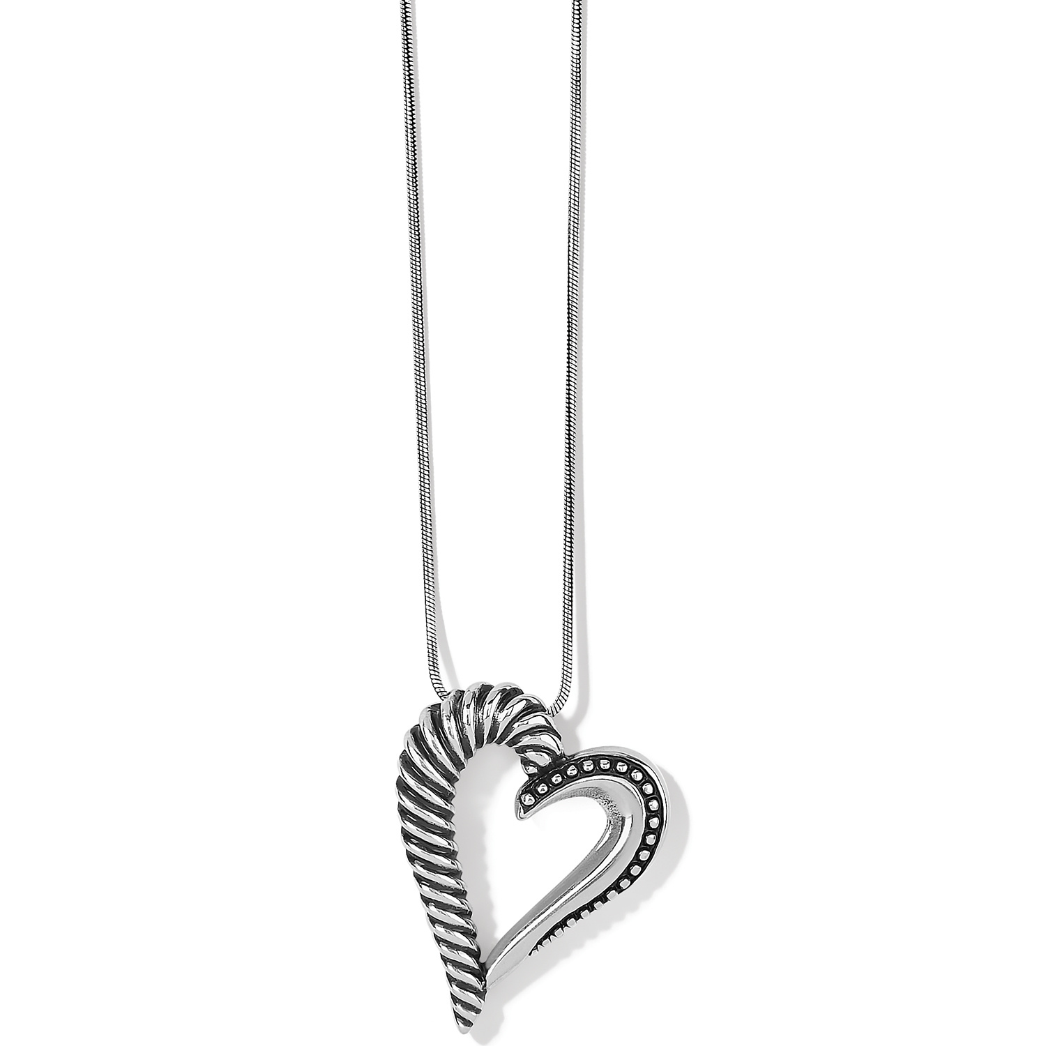 Sonora Bold Heart Necklace | Silver heart necklace, Sparkle necklace, Heart  necklace