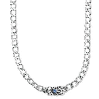 BRIGHTON Interlok Lustre Collar Necklace in Blue