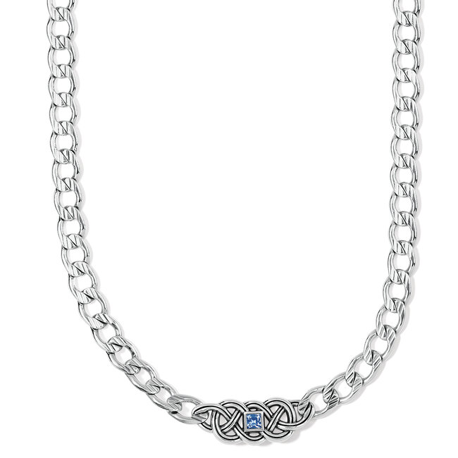 Interlok Lustre Collar Necklace in Blue