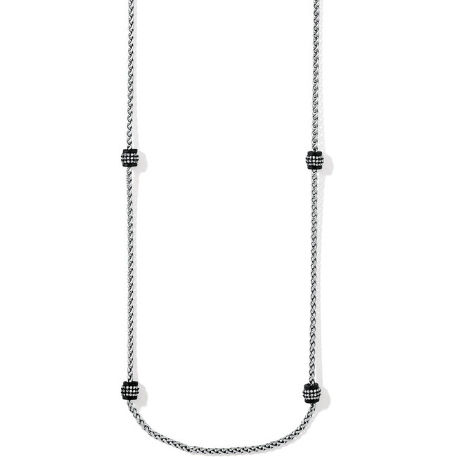 Meridian Petite Long Necklace in Black