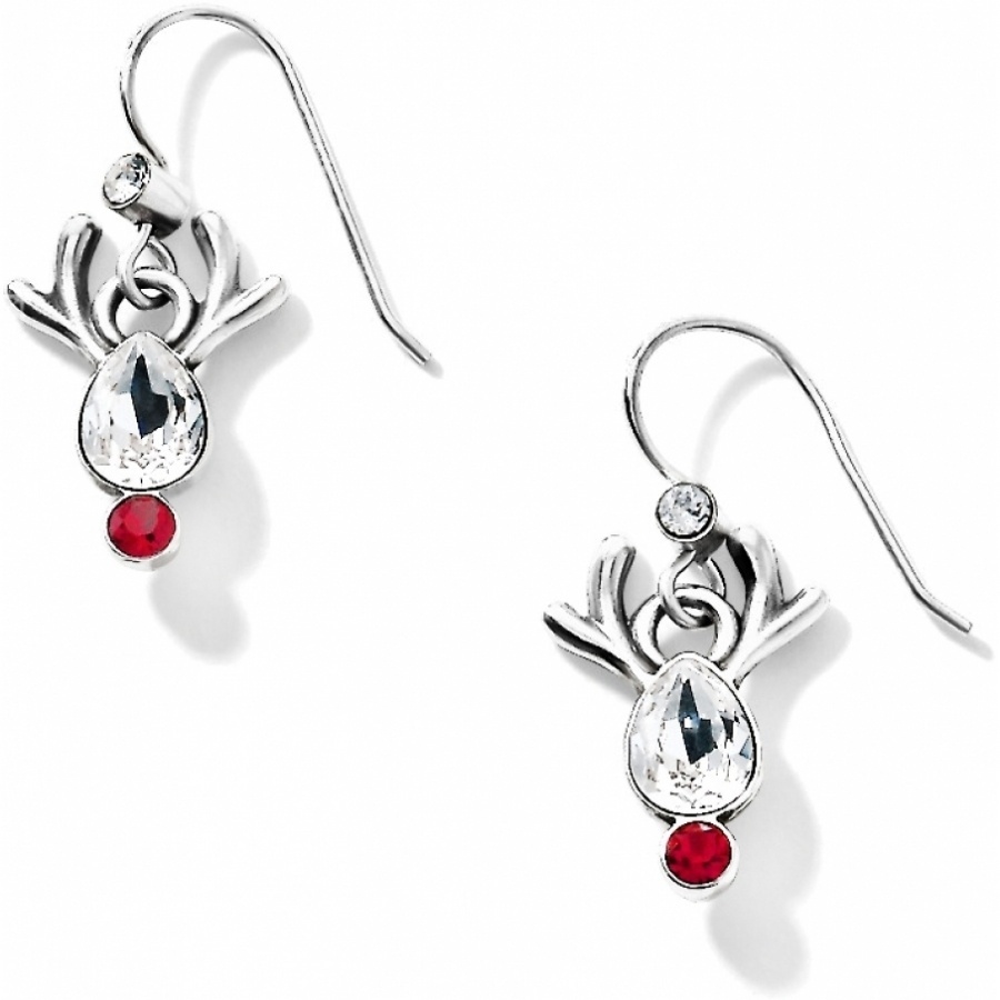 Orecchini Brighton Signature Scroll Vivaldi In Argento Con Cristallo - Stile Beaded - Nuovi Senza Scatola