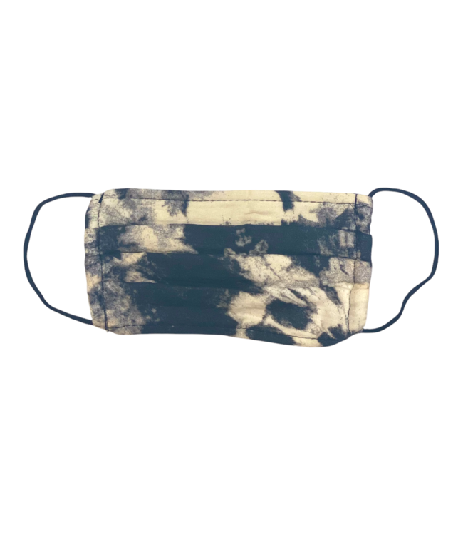 Black Tie Dye Cotton Face Mask