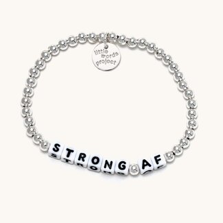 LITTLE WORDS PROJECT Strong AF Bracelet - Silver