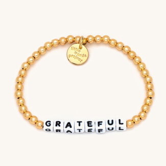 LITTLE WORDS PROJECT Grateful Bracelet - Gold
