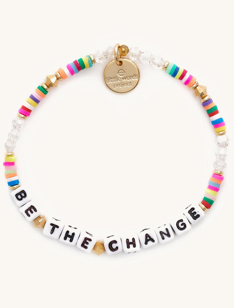 LITTLE WORDS PROJECT Be The Change Bracelet - Rainbow