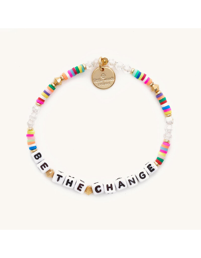 LITTLE WORDS PROJECT Be The Change Bracelet - Rainbow