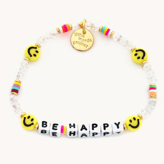 LITTLE WORDS PROJECT Be Happy Bracelet - Sunshine