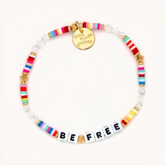 LITTLE WORDS PROJECT Be Free Bracelet - Rainbow