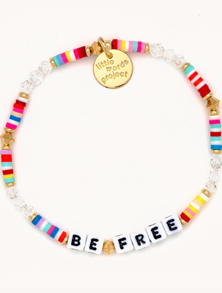 LITTLE WORDS PROJECT Be Free Bracelet - Rainbow
