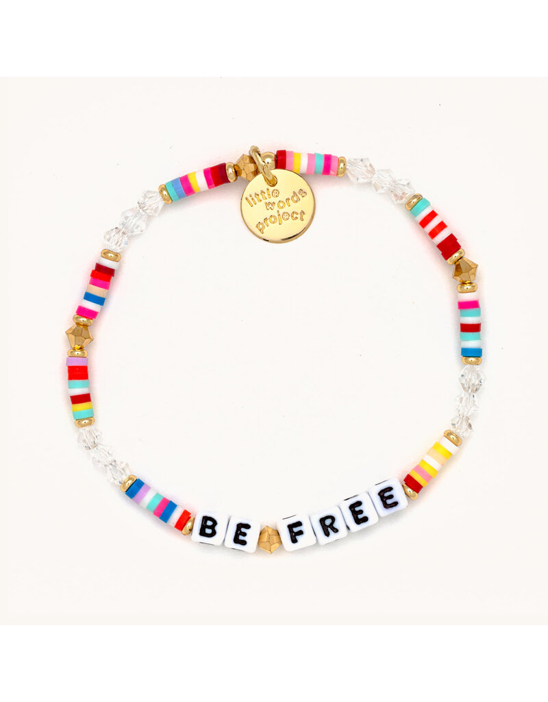 LITTLE WORDS PROJECT Be Free Bracelet - Rainbow