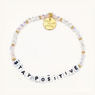 LITTLE WORDS PROJECT Stay Positive Bracelet - Icy