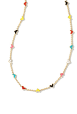 KENDRA SCOTT DESIGN Haven Heart Gold Strand Necklace in Multi Mix KENDRA SCOTT DESIGN Haven Heart Gold Strand Necklace in Multi Mix
