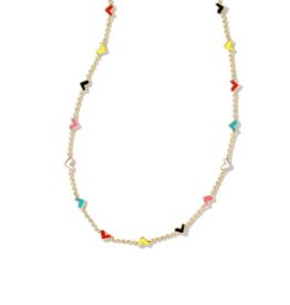 KENDRA SCOTT DESIGN Haven Heart Gold Strand Necklace in Multi Mix