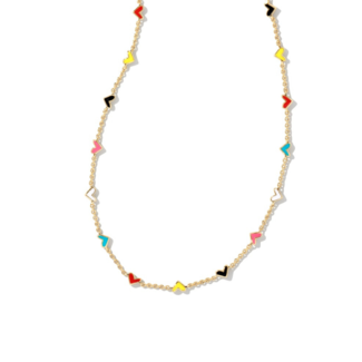 KENDRA SCOTT DESIGN Haven Heart Gold Strand Necklace in Multi Mix