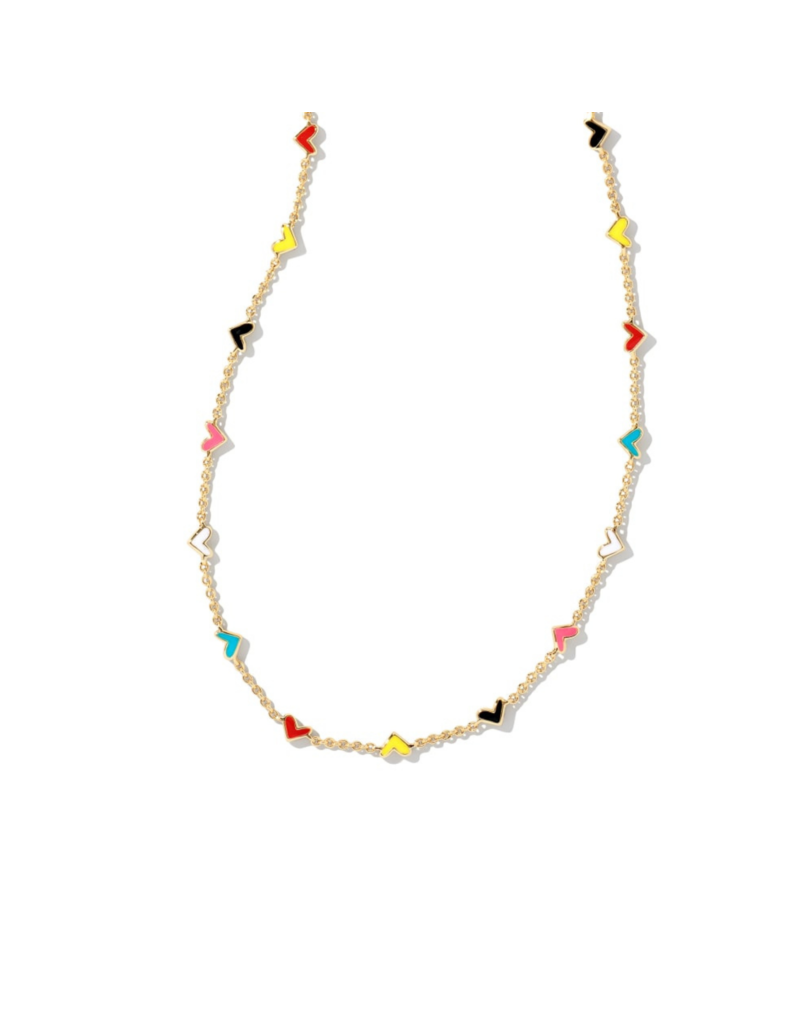 KENDRA SCOTT DESIGN Haven Heart Gold Strand Necklace in Multi Mix