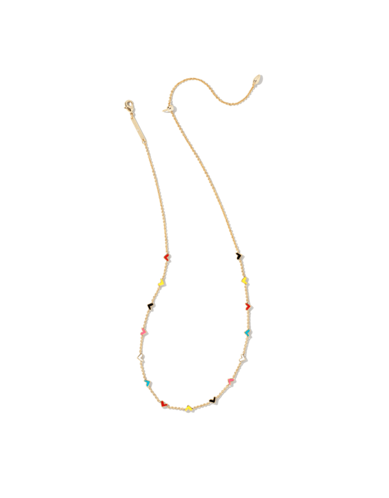 KENDRA SCOTT DESIGN Haven Heart Gold Strand Necklace in Multi Mix
