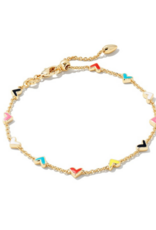 KENDRA SCOTT DESIGN Haven Heart Gold Chain Bracelet in Multi Mix