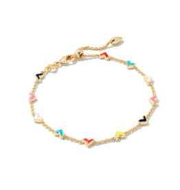 KENDRA SCOTT DESIGN Haven Heart Gold Chain Bracelet in Multi Mix
