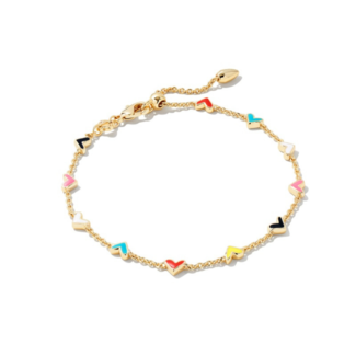 KENDRA SCOTT DESIGN Haven Heart Gold Chain Bracelet in Multi Mix