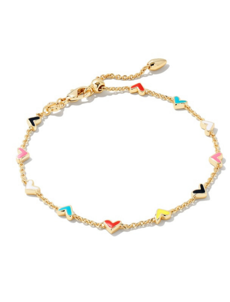 KENDRA SCOTT DESIGN Haven Heart Gold Chain Bracelet in Multi Mix